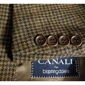 CANALI 40S 50C Green Orange Check WOOL Cashmere Tweed Sport Coat Blazer Jacket